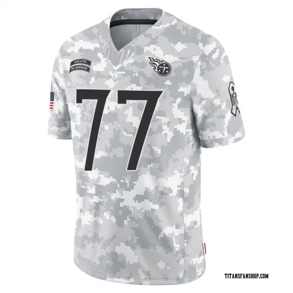 Men's Taylor Lewan Tennessee Titans Limited Arctic Camo 2024 Salute to Service Jersey