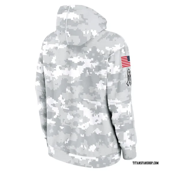 Men's Tennessee Titans Arctic Camo 2024 Salute to Service Club Fleece Pullover Hoodie