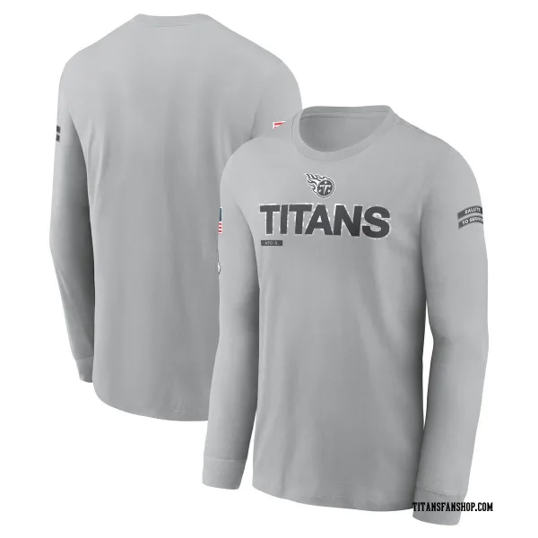 Men's Tennessee Titans Gray 2024 Salute To Service Long Sleeve T-Shirt