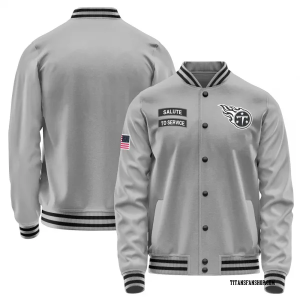 Men's Tennessee Titans Gray Salute to Service Performance Jacket