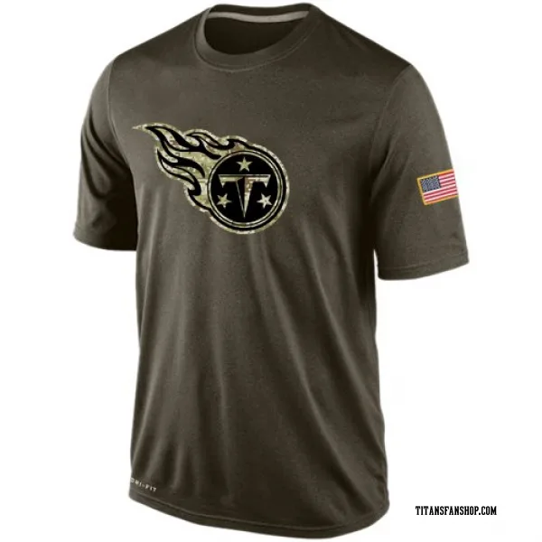 Men's Tennessee Titans Olive Salute To Service KO Performance Dri-FIT T-Shirt
