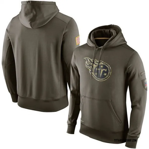 Men's Tennessee Titans Olive Salute to Service KO Performance Hoodie
