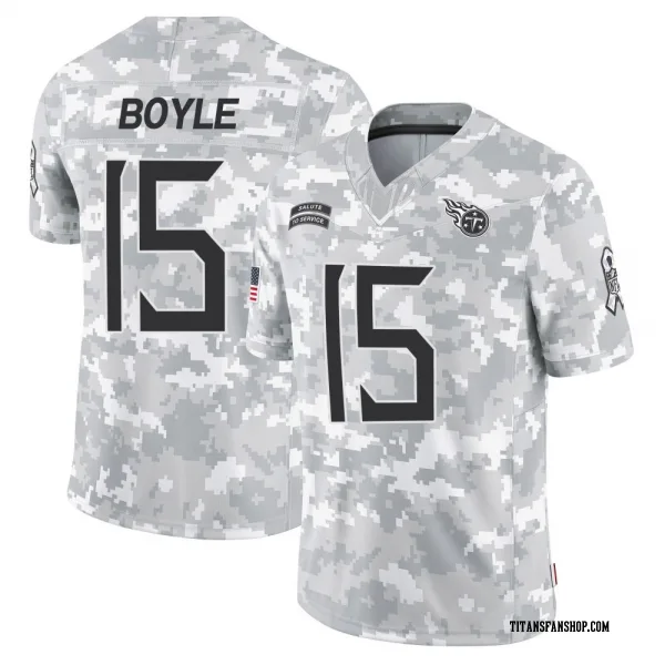 Men's Tim Boyle Tennessee Titans Limited Arctic Camo 2024 Salute to Service Jersey