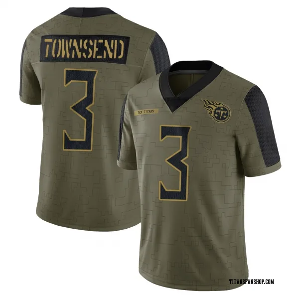 Men's Tommy Townsend Tennessee Titans Limited Olive 2021 Salute To Service Jersey