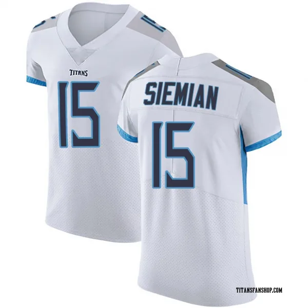 Men's Trevor Siemian Tennessee Titans Elite White Vapor Untouchable Jersey