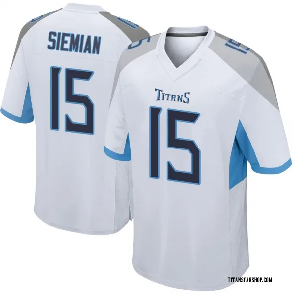 Men's Trevor Siemian Tennessee Titans Game White Jersey