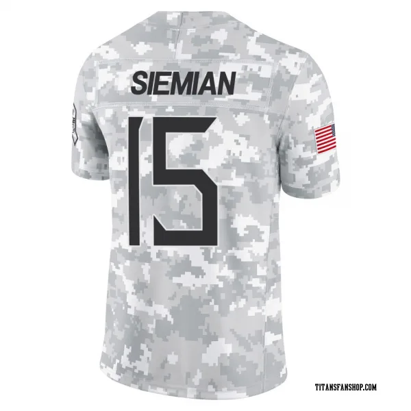 Men's Trevor Siemian Tennessee Titans Limited Arctic Camo 2024 Salute to Service Jersey