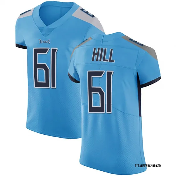 Men's Trey Hill Tennessee Titans Elite Light Blue Team Color Vapor Untouchable Jersey