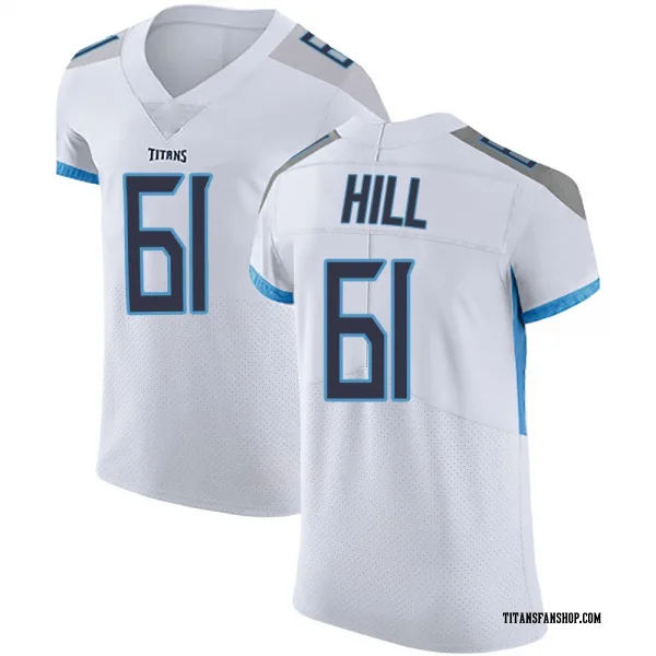 Men's Trey Hill Tennessee Titans Elite White Vapor Untouchable Jersey