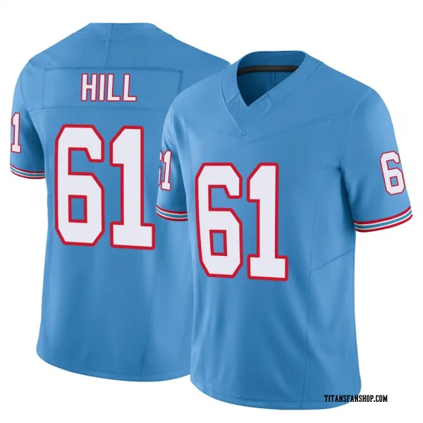 Men's Trey Hill Tennessee Titans Limited Light Blue Vapor F.U.S.E. Jersey