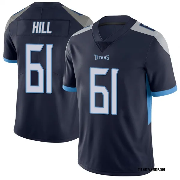 Men's Trey Hill Tennessee Titans Limited Navy Vapor Untouchable Jersey