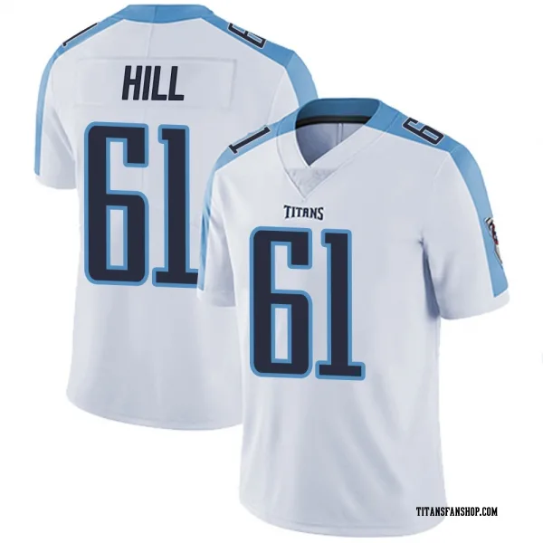Men's Trey Hill Tennessee Titans Limited White Vapor Untouchable Jersey
