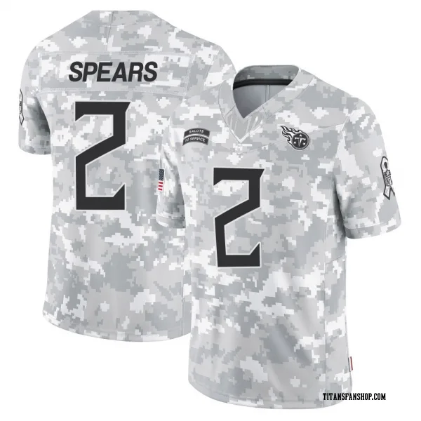 Men's Tyjae Spears Tennessee Titans Limited Arctic Camo 2024 Salute to Service Jersey