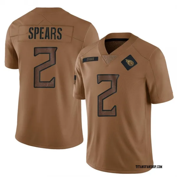 Men's Tyjae Spears Tennessee Titans Limited Brown 2023 Salute To Service Jersey