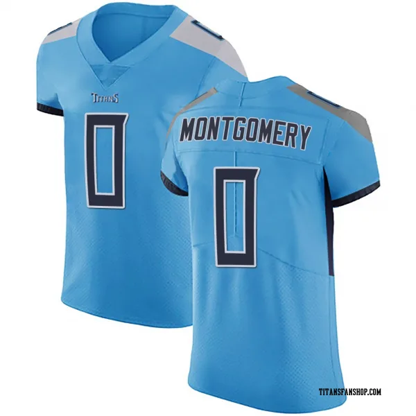 Men's Tyren Montgomery Tennessee Titans Elite Light Blue Team Color Vapor Untouchable Jersey