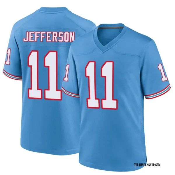 Men's Van Jefferson Tennessee Titans Game Light Blue Oilers Throwback Alternate Jersey