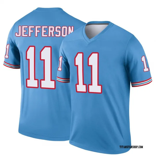 Men's Van Jefferson Tennessee Titans Legend Light Blue Oilers Throwback Jersey