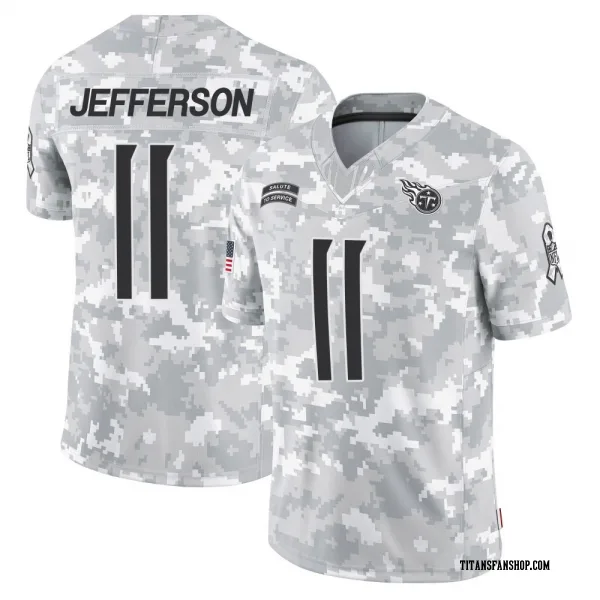 Men's Van Jefferson Tennessee Titans Limited Arctic Camo 2024 Salute to Service Jersey