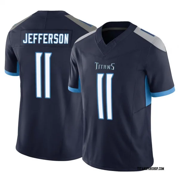 Men's Van Jefferson Tennessee Titans Limited Navy Vapor F.U.S.E. Jersey