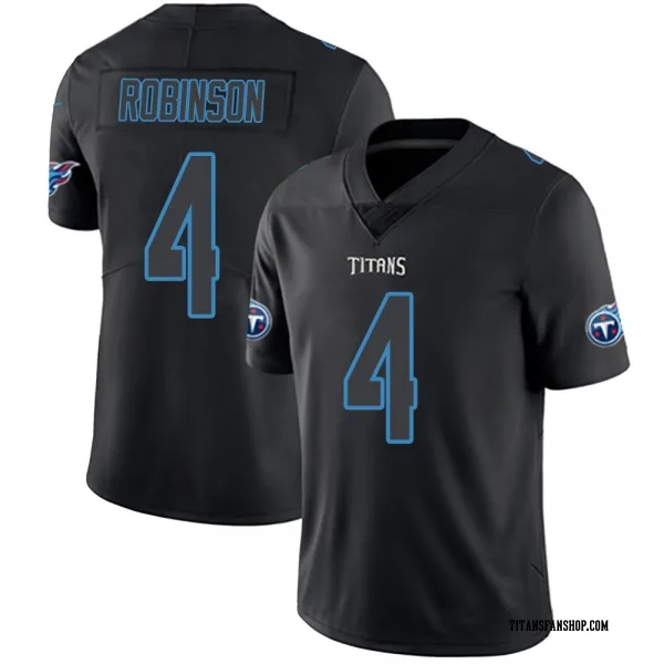 Men's Wan'Dale Robinson Tennessee Titans Limited Black Impact Jersey