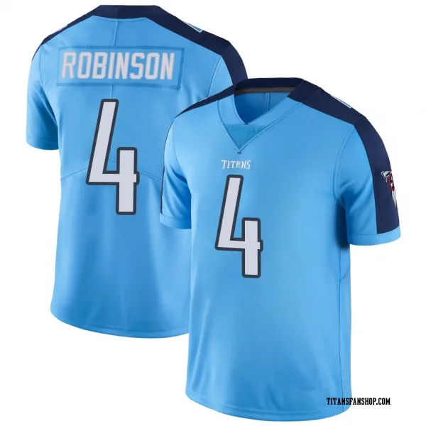 Men's Wan'Dale Robinson Tennessee Titans Limited Light Blue Color Rush Jersey