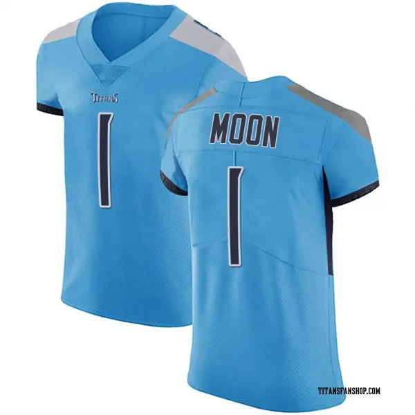 Men's Warren Moon Tennessee Titans Elite Light Blue Team Color Vapor Untouchable Jersey