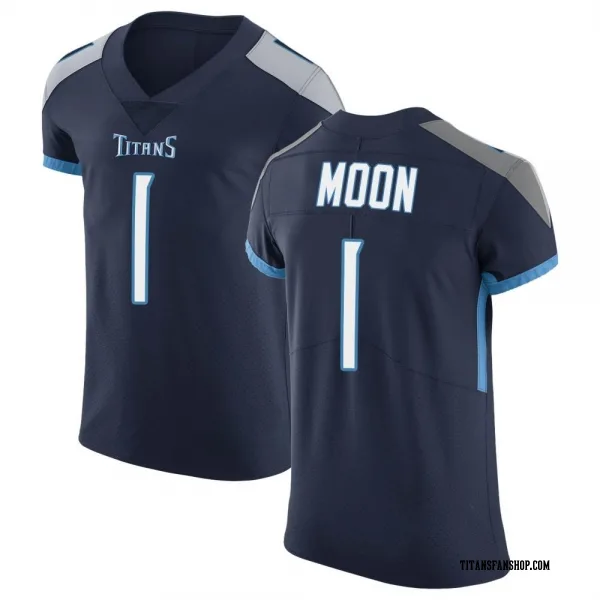 Men's Warren Moon Tennessee Titans Elite Navy Vapor Untouchable Jersey