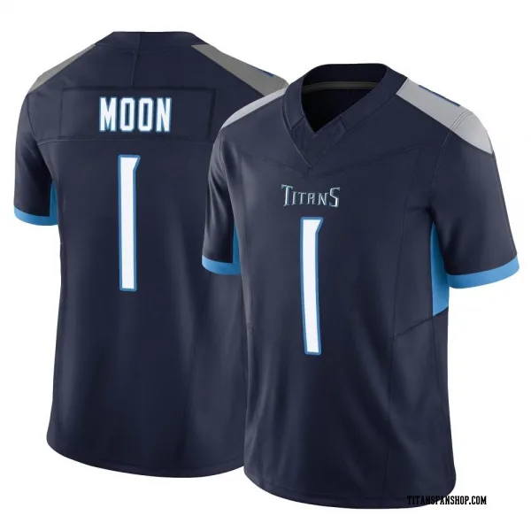 Men's Warren Moon Tennessee Titans Limited Navy Vapor F.U.S.E. Jersey