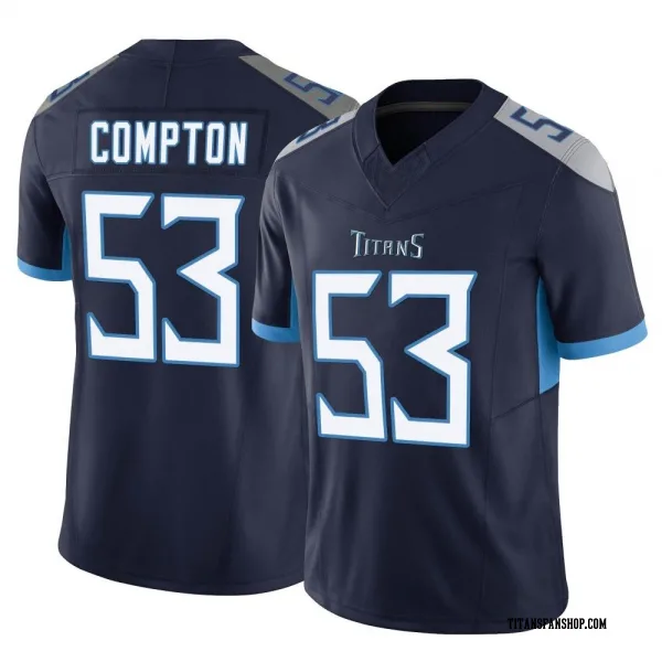 Men's Will Compton Tennessee Titans Limited Navy Vapor F.U.S.E. Jersey