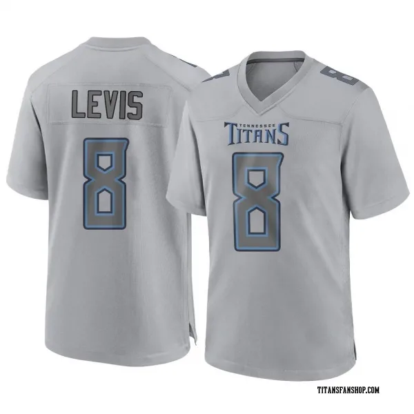 Men's Will Levis Tennessee Titans Game Gray Atmosphere Fashion Jersey