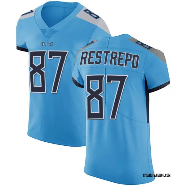 Men's Xavier Restrepo Tennessee Titans Elite Light Blue Team Color Vapor Untouchable Jersey