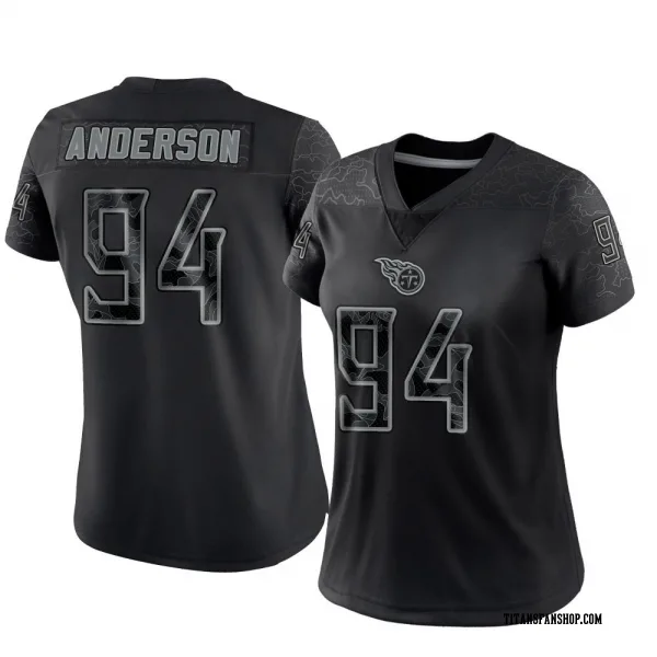 Women's Abdullah Anderson Tennessee Titans Limited Black Reflective Jersey