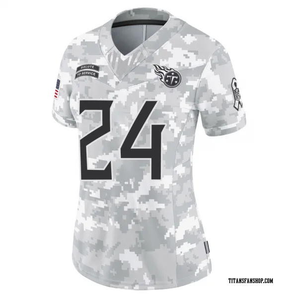 Women's Alontae Taylor Tennessee Titans Limited Arctic Camo 2024 Salute to Service Jersey