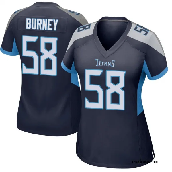 Women's Amari Burney Tennessee Titans Game Navy Jersey