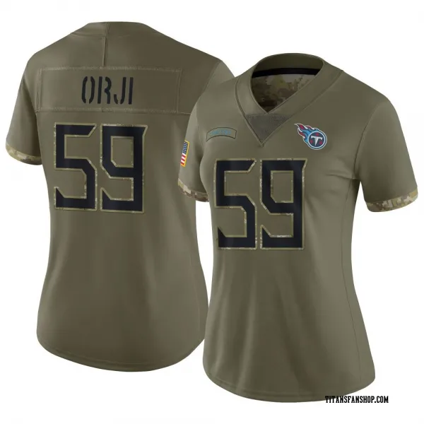 Women's Anfernee Orji Tennessee Titans Limited Olive 2022 Salute To Service Jersey