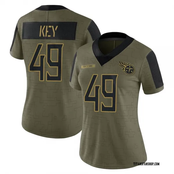 Women's Arden Key Tennessee Titans Limited Olive 2021 Salute To Service Jersey