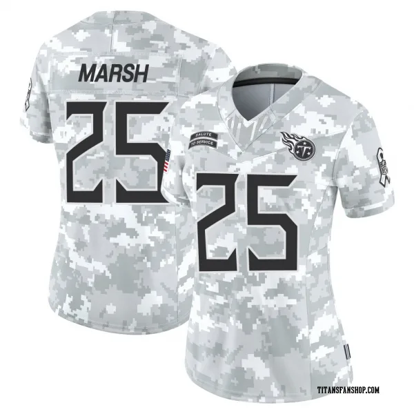 Women's Armani Marsh Tennessee Titans Limited Arctic Camo 2024 Salute to Service Jersey