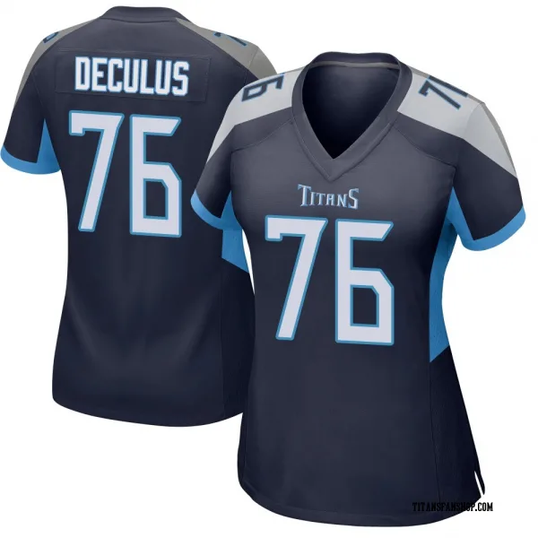 Women's Austin Deculus Tennessee Titans Game Navy Jersey