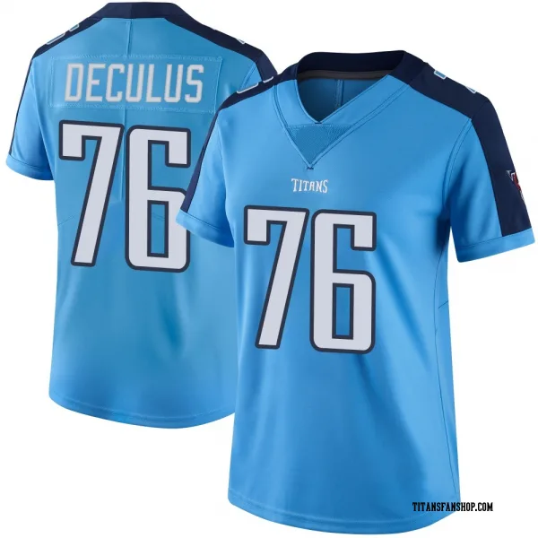 Women's Austin Deculus Tennessee Titans Limited Light Blue Color Rush Jersey
