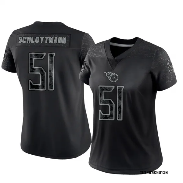 Women's Austin Schlottmann Tennessee Titans Limited Black Reflective Jersey
