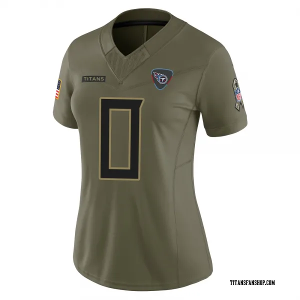 Women's Bishop Fitzgerald Tennessee Titans Limited Olive 2025 Salute to Service Jersey