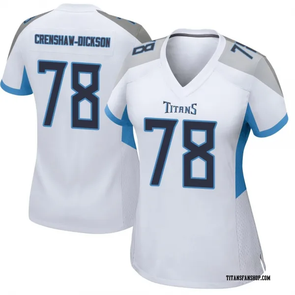 Women's Brandon Crenshaw-Dickson Tennessee Titans Game White Jersey