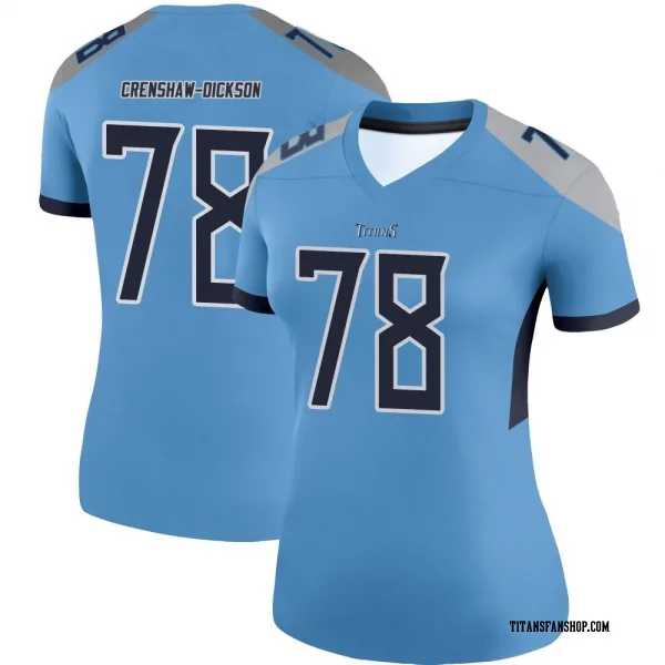 Women's Brandon Crenshaw-Dickson Tennessee Titans Legend Light Blue Jersey