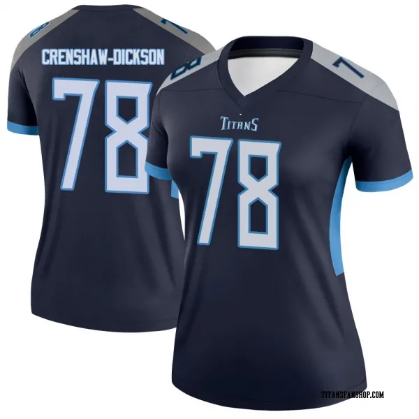 Women's Brandon Crenshaw-Dickson Tennessee Titans Legend Navy Jersey