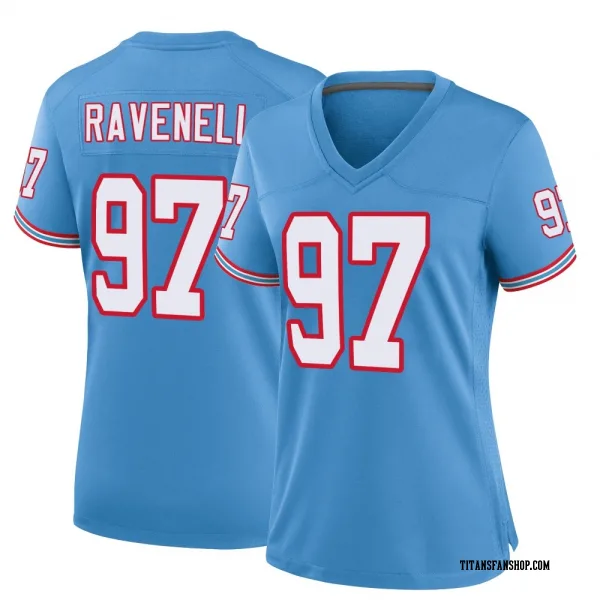 Women's C.J. Ravenell Tennessee Titans Game Light Blue Oilers Throwback Alternate Jersey