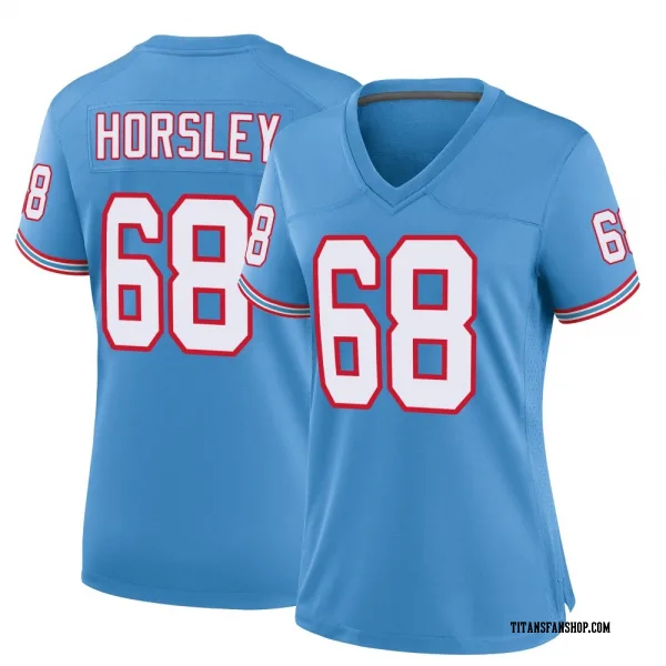 Women's Cam Horsley Tennessee Titans Game Light Blue Oilers Throwback Alternate Jersey