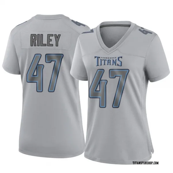 Women's Cam Riley Tennessee Titans Game Gray Atmosphere Fashion Jersey