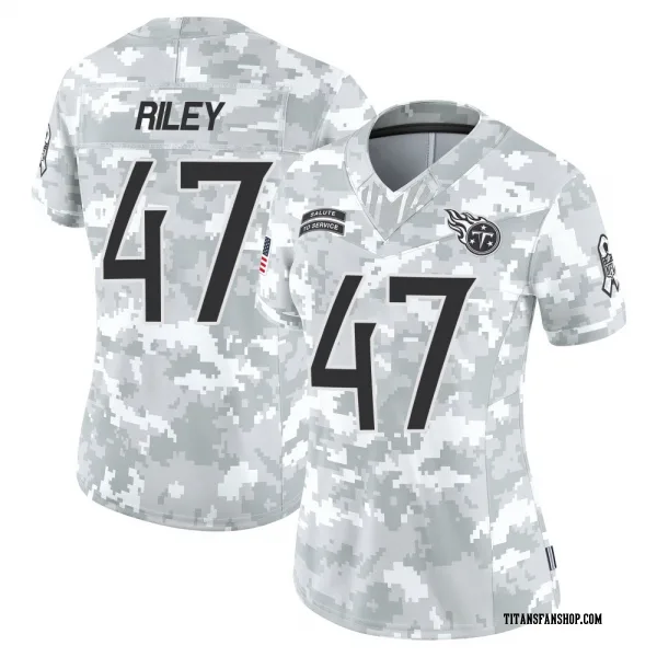Women's Cam Riley Tennessee Titans Limited Arctic Camo 2024 Salute to Service Jersey