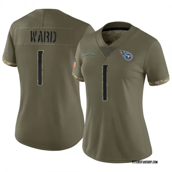 Women's Cam Ward Tennessee Titans Limited Olive 2022 Salute To Service Jersey