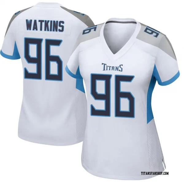 Women's Carlos Watkins Tennessee Titans Game White Jersey
